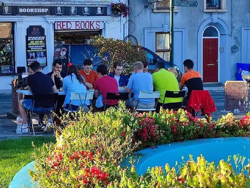 Chess on the square, outside the shop