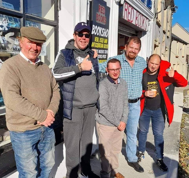 Outside the shop