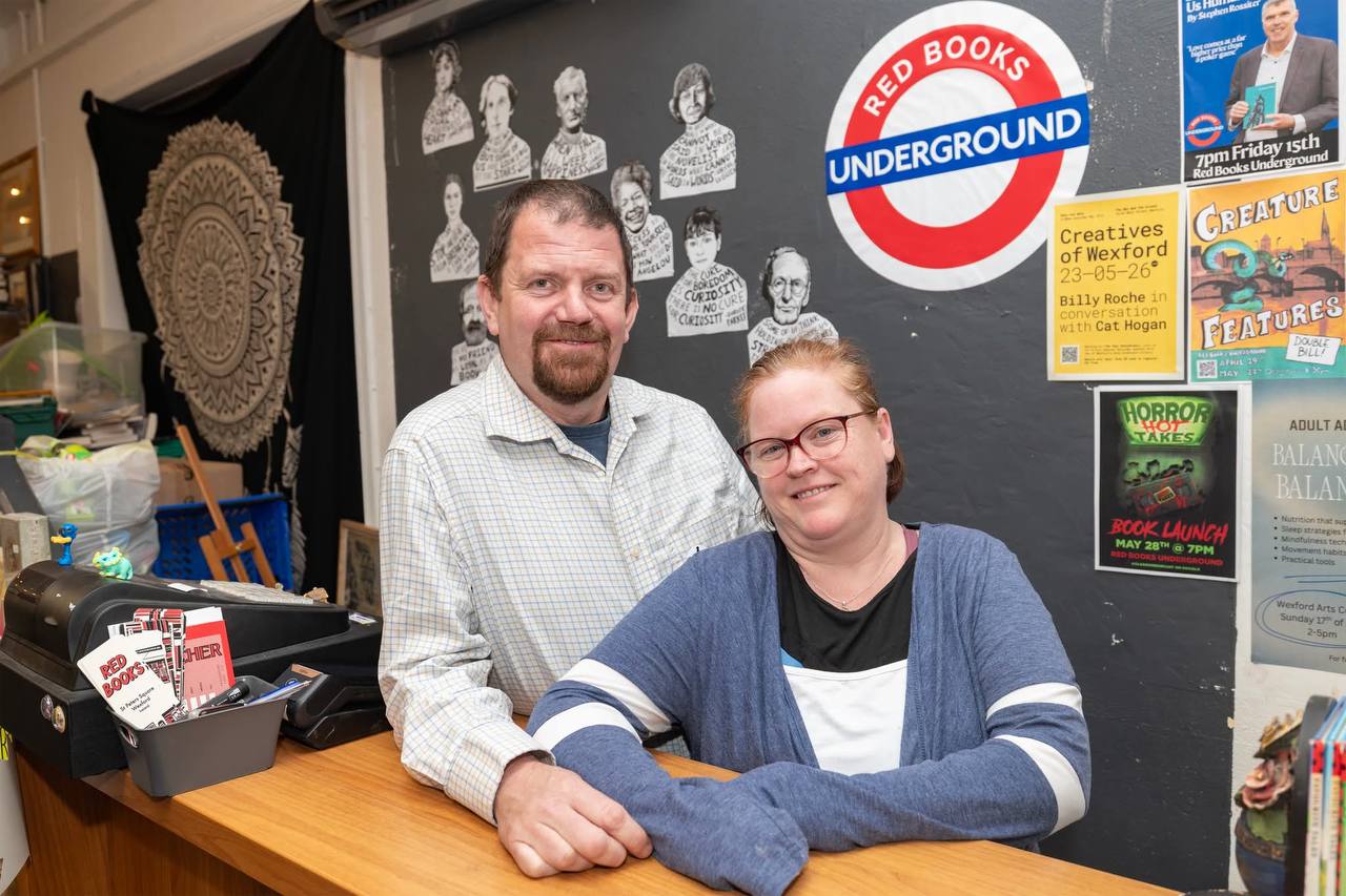 Behind the counter in the Underground